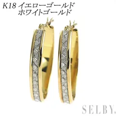 K18YG/WG デザイン ピアス
