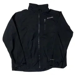 コロンビア Colombia アセンダー ソフトシェル ジャケット 防風性 防水性 2XL ロゴ 刺繍 ブラック 黒 アウター レディース ユニセックス メンズ 古着 長袖