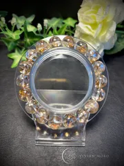 💎天然石   超希少✨🌈虹キラキラ✨️ 金箔錦鯉  大玉（透明度抜群）    ブレスレット   レディース＆メンズ     E770