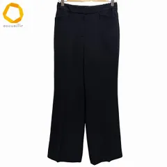 #a レリアン Leilian パンツ 9 黒 スラックス センタープレス レディース [944918] k01