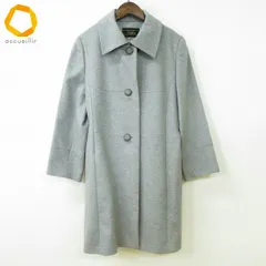 #w レリアン Leilian コート ステンカラー 11 グレー 無地 カシミヤ 長袖 日本製 レディース [951789] k01のサムネイル