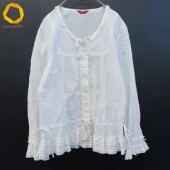 ピンクハウス PINKHOUSE シャツ ブラウス リボン レース ノーカラー レディース [x977291]