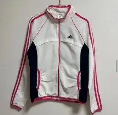 アディダス 薄ピンク バイカラー ウィンドブレーカー ジャケット