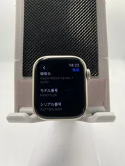 【ジャンク品】:Apple Watch Series7 GPSモデル 41mm スターライトアルミニウムケース MKMY3J