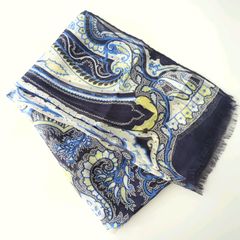 新品】エトロ シルクシフォン ストール ペイズリー柄 イタリア製 タグ