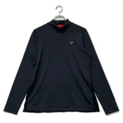 中古 レディース キャロウェイ Callaway 長袖シャツ L ブラック レッドレーベル モックネック