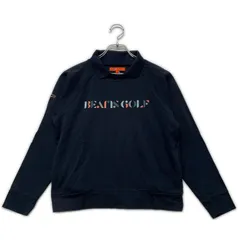 中古 レディース ビームスゴルフ BEAMSGOLF 長袖シャツ M 紺 ネイビー 襟付き プルオーバー