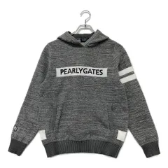 中古 レディース パーリーゲイツ PEARLY GATES パーカー 0(S) グレー ニット 凹凸編み