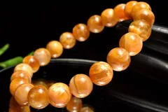 【１点物】希少バルト海産◇キャッツアイ効果 ゴールデンオパール　8.5mm　ブレスレット パワーストーン 天然石 _MC3677