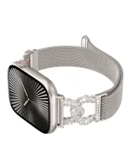 新品 コンパチブル Apple Watchバンド/アップルウォッチバンド C型キラキラステンレス磁石磁気マグネットあっぷるうぉっち交換ベルト おしゃれ 可愛い レデース女性男性メンズ網状メッシュメタル金属ストラップ for iWatch Series 11