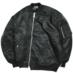 BLACK COMME des GARCONS ブラックコムデギャルソン 25AW 日本製 ナイロンツイル MA-1ジャケット アシンメトリー フライトジャケット 1P-J011 L Black 定価115,500円 アウター g25107