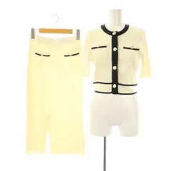 スナイデル SNIDEL 25SS メタルボタンニットセットアップ カーディガン タイトスカート ロング F ホワイト /HK ■OS