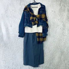 イルミナモールコーデセット(アメカジ春物4点セット) レディース  デニムジャケットにイエローチェックシャツで春らしく♪ ☆