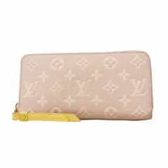 ルイ・ヴィトン(Louis Vuitton) ルイ・ヴィトン 長財布 モノグラム・アンプラント ジッピーウォレット M81279 ピンク ベージュ イエローレディース