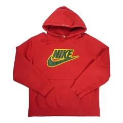 Size【L】 SUPREME シュプリーム ×NIKE 19AW Leather Appliqu? Hooded Sweatshirt Red スウェットパーカー 赤 【中古品-良い】 20834789