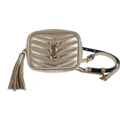 【中古】【Aランク】サンローラン SAINT LAURENT ベイビールー チェーンショルダーバッグ ポーチ 657495 ショルダーバッグ ２WAYバッグ レザー ゴールド ゴールド金具 レディース【ISEYA】