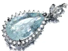 .VVL17112SS【売り切り】新品【RK宝石】《Paraiba Tourmaline》上質パライバトルマリン 超特大9.68ct 極上ダイヤモンド 総計1.45ct K18WG 超高級ペンダントヘッド ネックレス ダイヤ 宝石鑑別書付