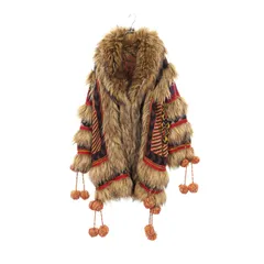 エトロ ETRO フェイクファー ニット ウール カシミヤ ジャケット レディース Used Aのサムネイル