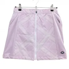 【新品】フィドラ 中綿スカート スモーキーピンク チェック サイドベロア レディース M/M ゴルフウェア FIDRA