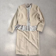 【ルイルエブティック】スカートスーツ3点セット　入学卒業　お呼ばれ　Sサイズ　フォーマル　セレモニー　洗える　アンサンブル　シアーレース