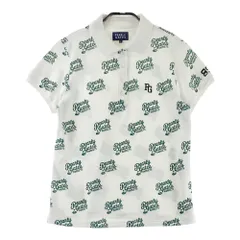 サイズ：2 PEARLY GATES パーリーゲイツ  半袖ポロシャツ 総柄 ホワイト系 [240101602780] ゴルフウェア レディース ストスト