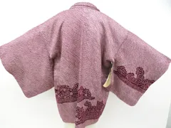 【一輝堂】羽織 総絞り 花 羽織紐付 正絹 着物 身丈約77.5cm 裄丈65cm 26z01-84