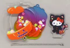 【中古】キーホルダー ハローキティ 「サンリオキャラクターズ シークレットカスタムアクリルチャーム(ハロウィーンデザイン)」