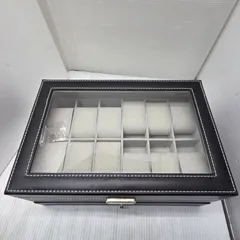 1 S01471  アクセサリー 収納 ボックス  カギ付 ブラック  腕時計 収納ケース 16区分 収納兼用 小物入 家具 インテリア