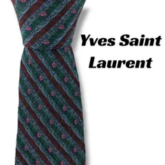 【7837】美品ー良品！サンローラン　ネクタイ　グレーブルー系