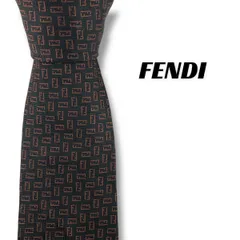 【7857】美品！フェンディ　ネクタイ　ブラック系