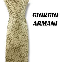 【7885】美品！ジョルジオアルマーニ　ネクタイ　ゴールド系