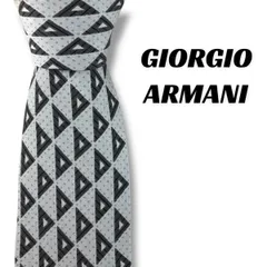 【7893】良品！ジョルジオアルマーニ　ネクタイ　ライトグレー系