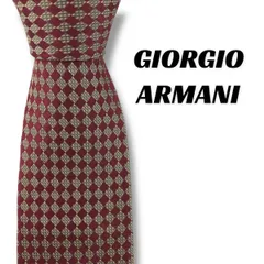 【7906】良品！アルマーニ　ネクタイ　ボルドー系