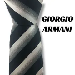 【7909】美品ー良品！アルマーニ　ネクタイ　ブラック系