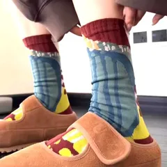 デザインソックス 3足セット 花柄・アート柄 靴下 レディース 個性派デザイン 北欧風