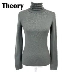 美品 Theory 長袖ハイネックニット 2 カーキグリーン 無地