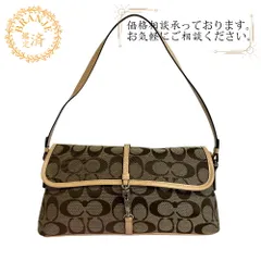 COACH コーチ 6348  アクセサリーポーチ ワンショルダーバッグ クリップ    ハンドバッグ ブラウン レディース