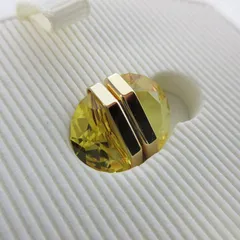 スワロフスキー SWAROVSKI マグネット イヤーカフ イヤークリップ イヤリング イエロー ゴールド金具 アクセサリー