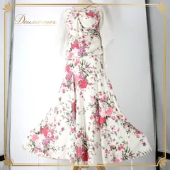 社交ダンス 衣装 スタンダード 上下セット ツーピース レッスンウェア パーティ衣装 白 ICHIOKU イチオク ホワイト系 ピンク系 グリーン系 フラワー柄 フェミニン スカート トップス 伸縮性 ゴムウエスト ダンスレッスン