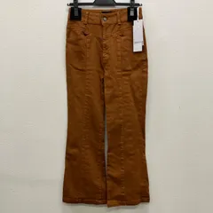 AP105　美品　Diagram　ダイアグラム　 GRACE CONTINENTAL　グレースコンチネンタル　 クロップドデニムPNT　デニムパンツ　ズボン　 ボトムス　キャメル　ストレッチデニム　フレアシルエット　タグ付き　レディースのサムネイル