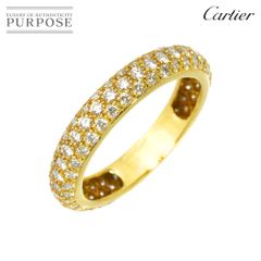 カルティエ Cartier #51 リング フル パヴェ ダイヤ K18 YG イエローゴールド 750 指輪 Diamond Ring 90306884