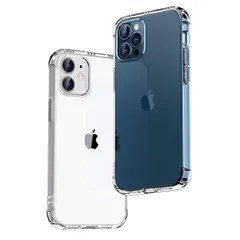 【新品】 ONES iPhone 12Pro/12 ケース 6.1インチ用 HD全透明 米軍MIL規格 超耐衝撃 『 360°エアバッグ、半密閉音室 』〔 画面 ・ レンズ保護、滑り止め、ストラップホール 〕薄型 Qi充電 超軽量 衝撃吸収 HQ・TPU  0