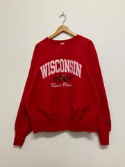 90s champion チャンピオン スウェット リバースウィーブ ウィスコンシン Rose Bowl ローズボウル 3段プリント カレッジロゴ