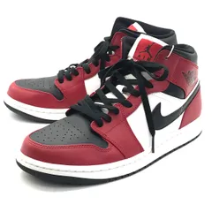 【倉吉店】 中古 NIKE | ナイキ スニーカー AIR JORDAN 1 MID 'CHICAGO BLACK TOE' 554724-069 レッド 27.5cm 【126】