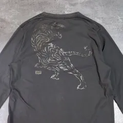 Onitsuka Tiger Long Sleeve T-Shirt Men's XL Black Back Print Logo Tee Japan オニツカタイガー 背面プリント 長袖Tシャツ ロンT メンズ XL ブラック