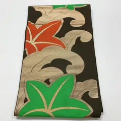 ［6630］袋帯 楓立波文様 金彩 六通 正絹 着物 フォーマル