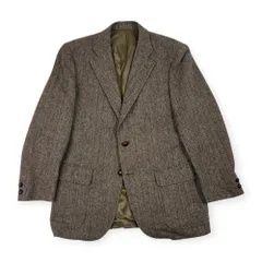J.PRESS ジェイプレス AUTHENTIC MODEL  ヘリンボーン 段返3B くるみボタン テーラードジャケット 94-80-175 YA6/グレー系 メンズ