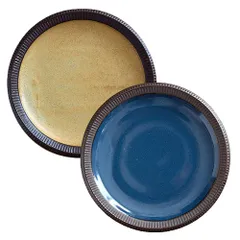 渕十草 大皿 デリスタイル minoruba テーブルウェアイースト 2色セット ディナー食器セット