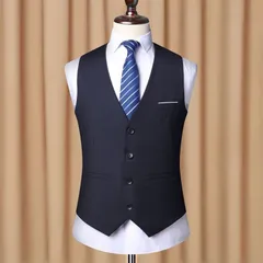 スーツベスト メンズ フォーマルベスト 未使用 結婚式 ベスト スーツ ジレベスト 無地 前開き ビジネス オフィス 成人式 ブラック ネイビー グレーhzyy05