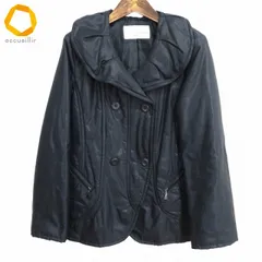 #w ジャンニロジュディチェ GIANNI LO GIUDICE ブルゾン 40 黒 中綿 ジャケット ダブルボタン レディース [939122] k01